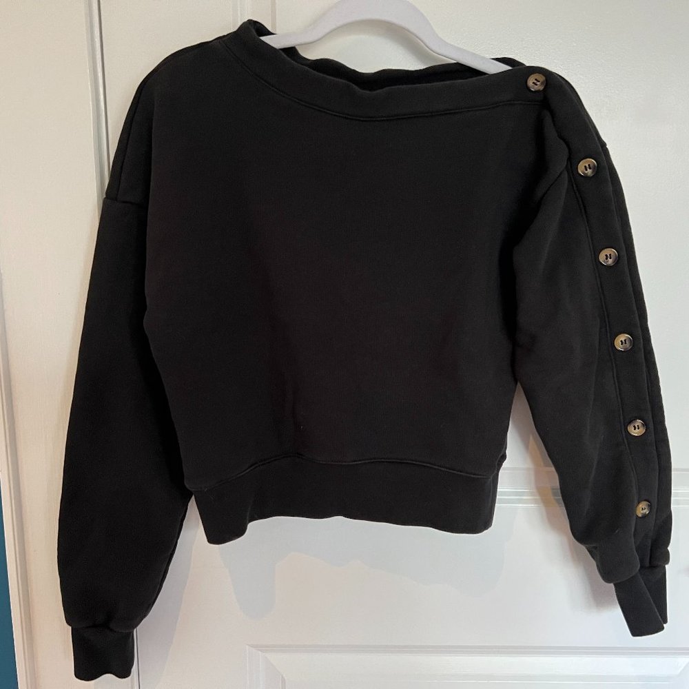 Black H&M Off-Shoulder Sweatshirt